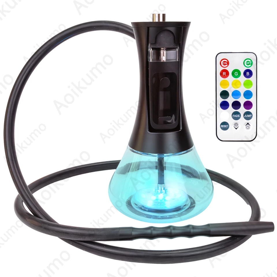 2024 Nová elektronická séria vodnej fajky Narguile Cachimbas Chicha nastaviteľný výstupný výstup prenosný pás LED displej Kompletný shisha