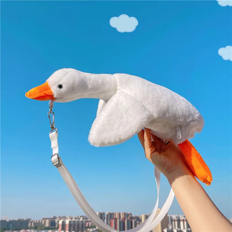 2024 Nová móda Čistá červená husa bábika Crossbody Bag Cartoon Animals Doll Duck Mobile Tack Bag Cuto