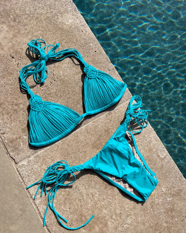 2024 Nové bandážové pruhy brazílske bikiny plavky Dámske plavky s dvoma kusmi ženské sexy šnurovanie Up Mujer Beachwear Summer