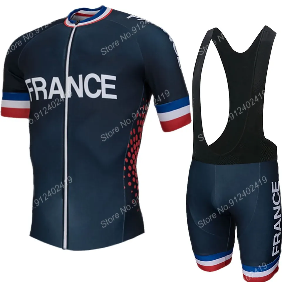 2024 Nové Francúzsko National Mens Cycling Jersey Set letné bicykle oblečenie Road Biks Tirls Suit Bicycle Shorts Mtb Maillot