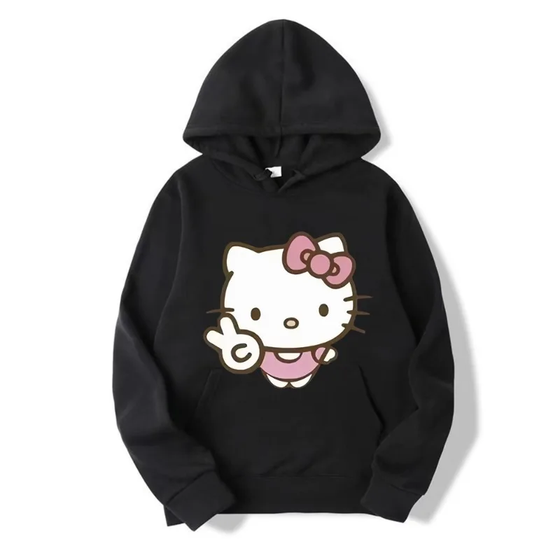 2024 Nové Hello Kitty Cartoon Family Women Dámsky mikina cartoon anime módny pullover nový jarný jesenný pár mikina