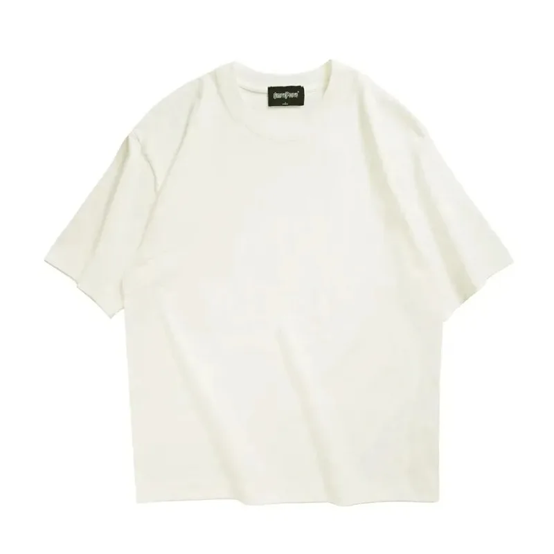 2024 Nové nadrozmerné letné tričká pre ženy Men muž hnedé príležitostné kórejské ulice Streetwear Unisex Basic Solid Solid Young Cool Top top