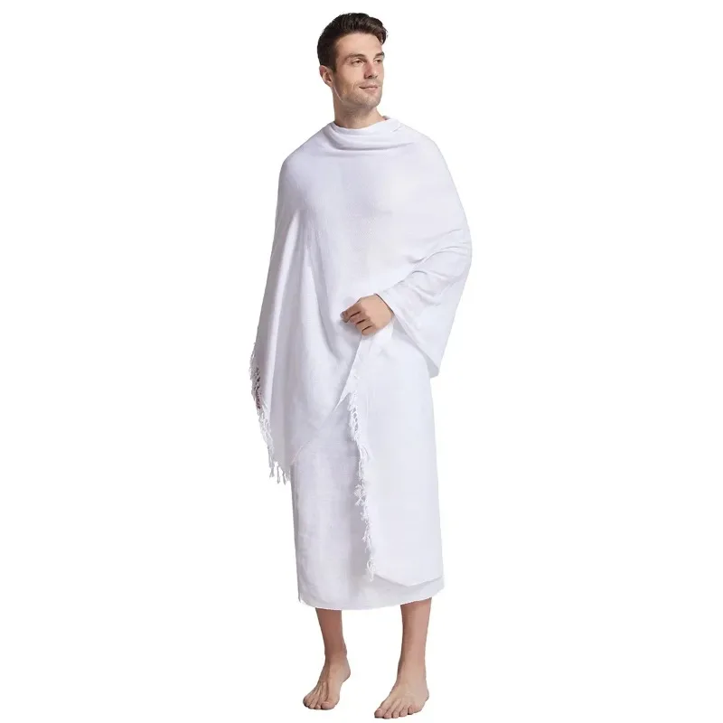 2024 Nové pánske odevy Hajj a uteráky Hajj Microfiber Polyester Jeden taška Obsahuje 2 Hajj uteráky Pakistan