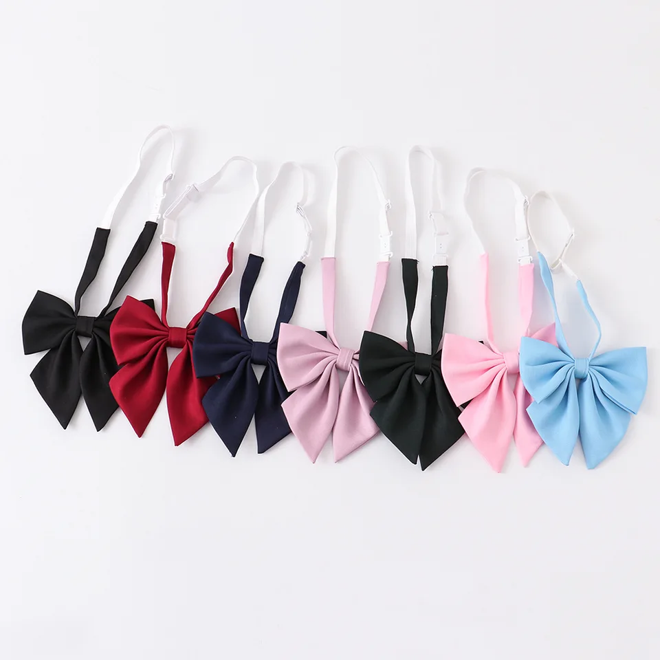 2024 Nové saténové dievčatá JK Uniforma motýlika japonské školské šaty doplnky Sailor Suit Golier Butterfly Cravat