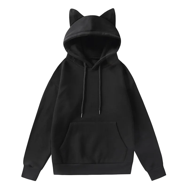 2024 Nové zimné mužské mikiny Sweter Pullover Južná Kórea Módne mačky Uši Roztomilé japonské top osobnosť Mikina žien