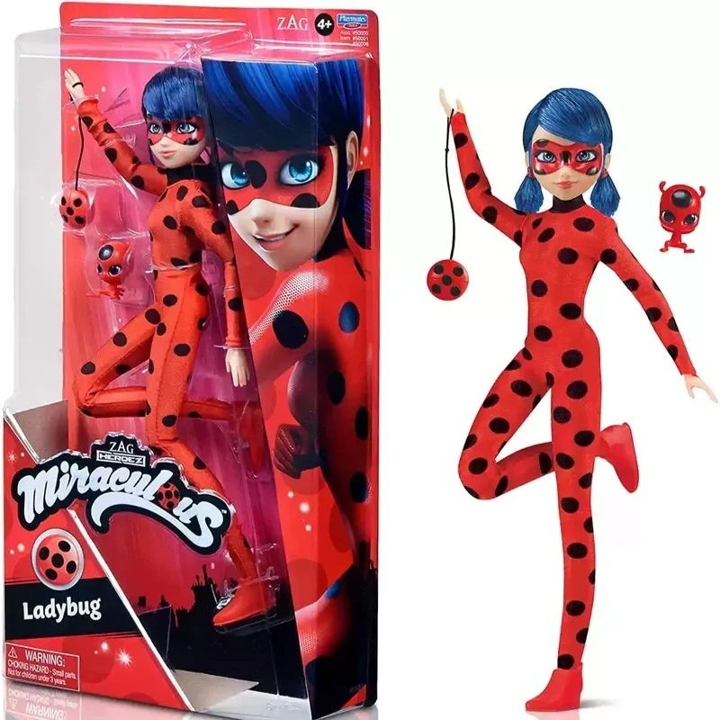 2024 Nové zázraky dievča Ladybug Reddy Black Cat Rolmalina približne 28 cm vysoká bábika Model Ornament