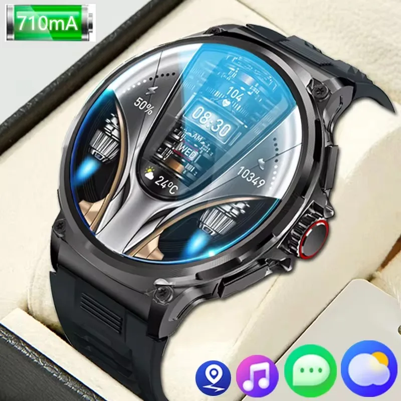 2024 NOVÝ 1,85-palcový Ultra HD Smart Watch Men 710MAH GPS Track HD Bluetooth Call