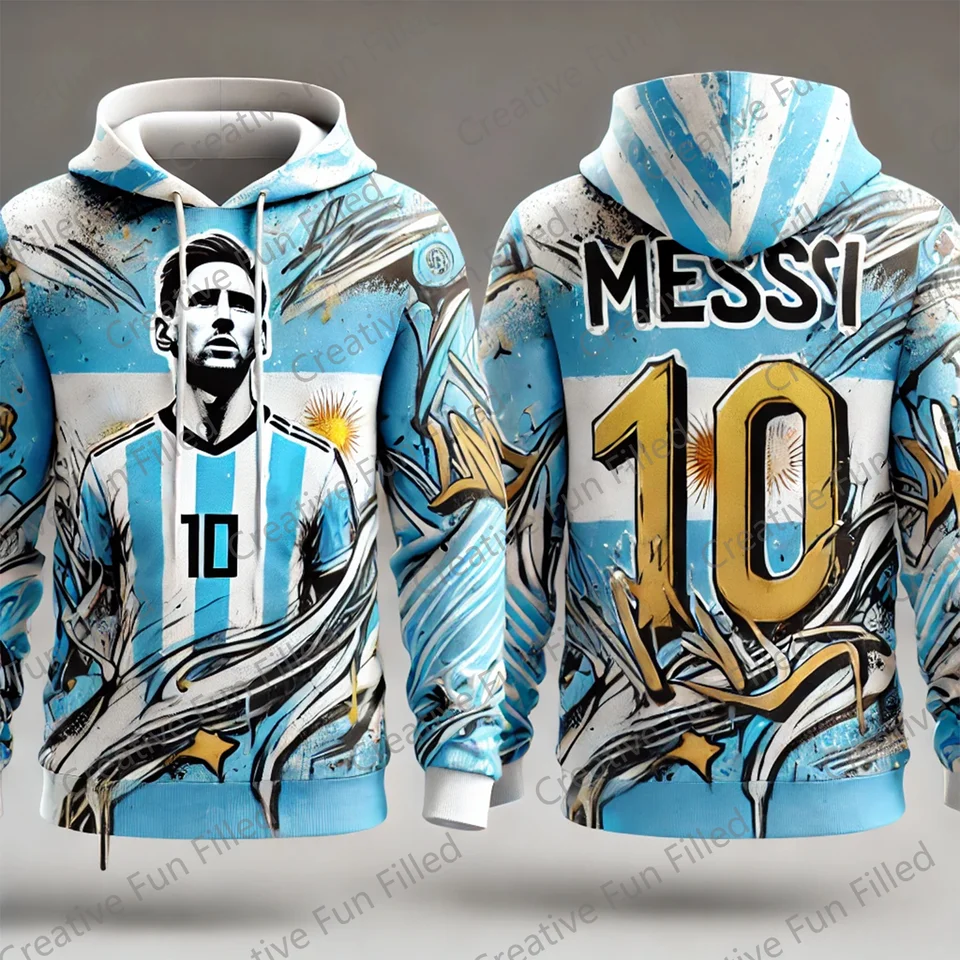 2024 Nový GPT Autumn / Winter Messi 10 Special Graffiti Design Edition mikiny s dlhým rukávom