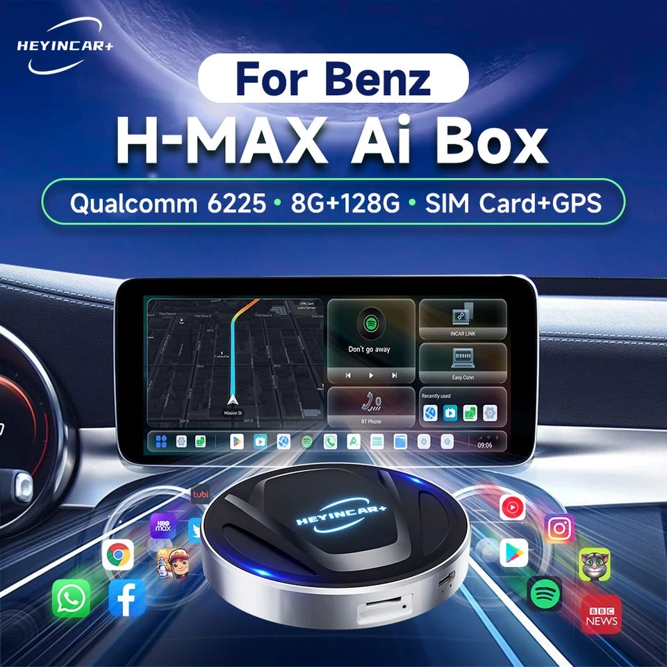 2024 Nový Heyincar Android 13 8 GB+128 GB pre Netflix pre benzov Aces GLA GLB GLC 300 GLE GLS EQB EQC For YouTube CAR Play 4G LTE
