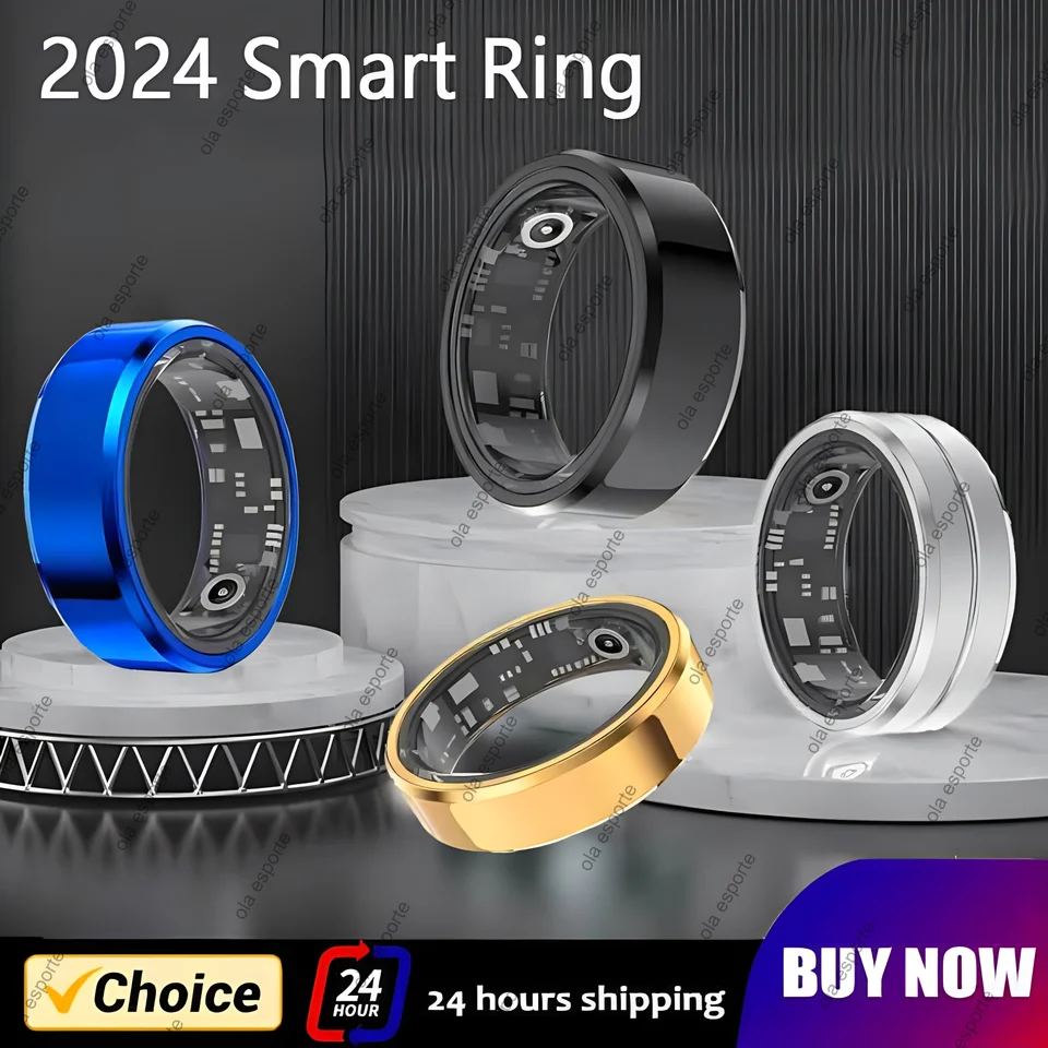 2024 Nový inteligentný kruh pre mužov Ženy Krv Kyslík srdcový rytmus Sleep Sleep Sleep Sleeping Monitor IP68 nepremokavé multi-športové režimy pre Android iOS