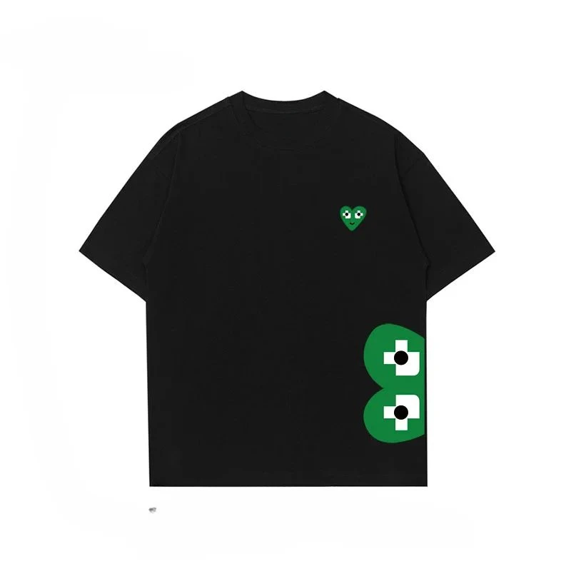 2024 Nový japonský vzor módnej značky potlačte Pure Pure Cotton Short Ruckve Tričko Street Street Priedušný pár krátky rukáv