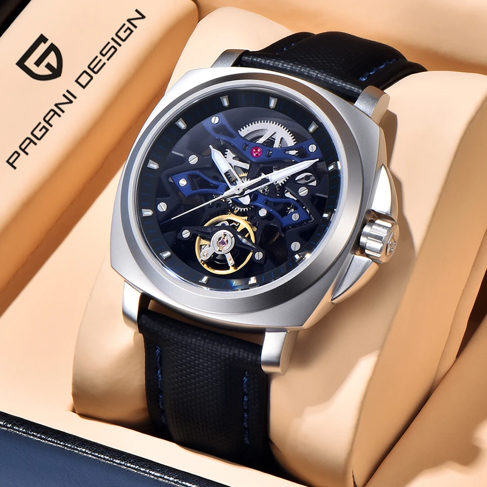 2024 Nový pagani dizajn 40 mm mužov Mechanické hodinky Top značka Sapphire Glass Automatické hodinky 100 metrov vodotesné svetelné hodinky pre mužov