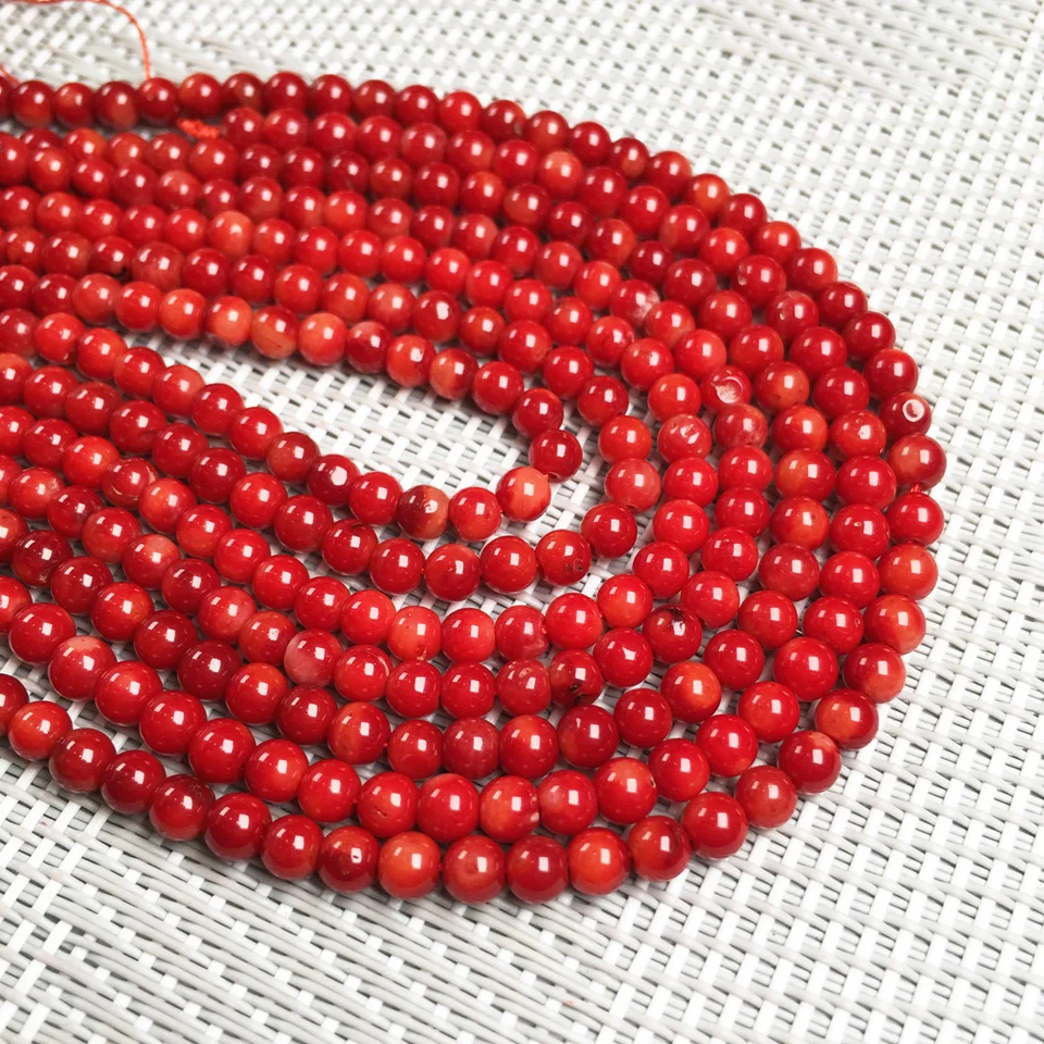 2024 Nový predaj horúcich korálových korálikov Veľkosť korálových korálikov 2/3/4 mm Darčeky na výrobu DIY Jewerly náhrdelník Dĺžka 36 cm