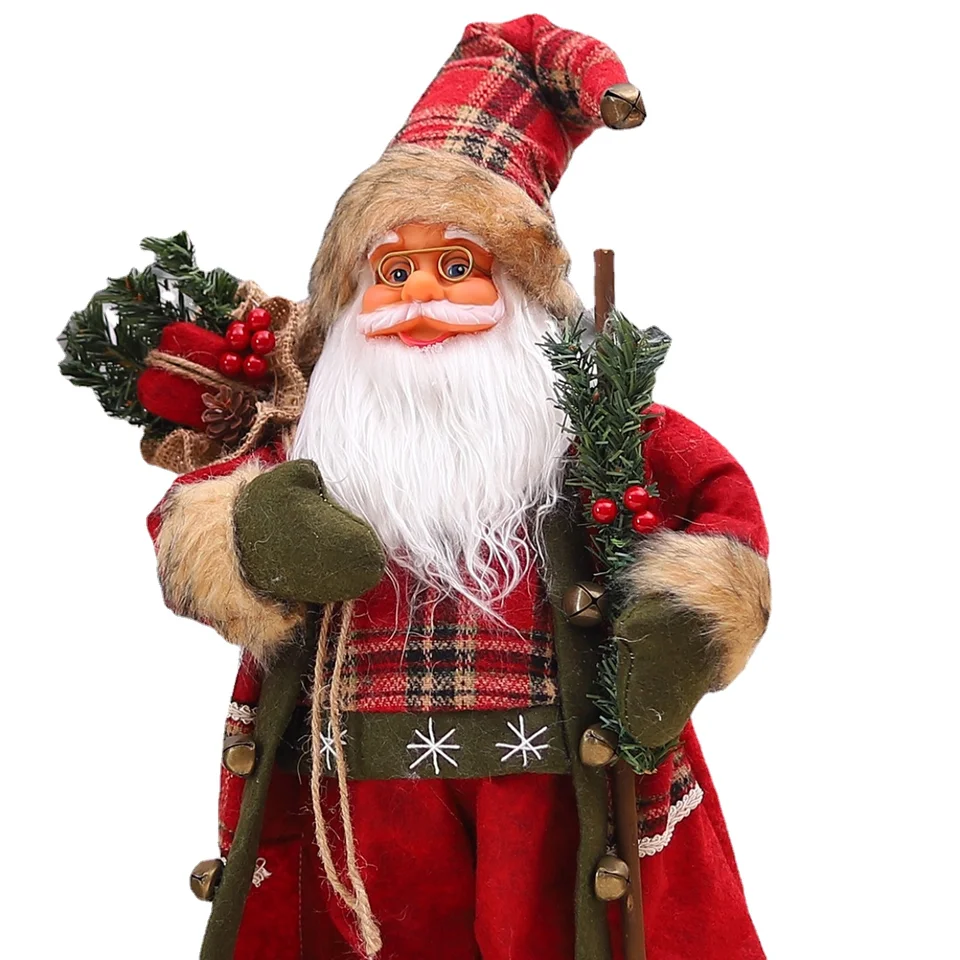 2024 Nový rok Big Santa Claus Doll Detins Children Vianoce Darček vianočné klobúky pre domácu svadobnú večierok Ozdoby Ozdoby