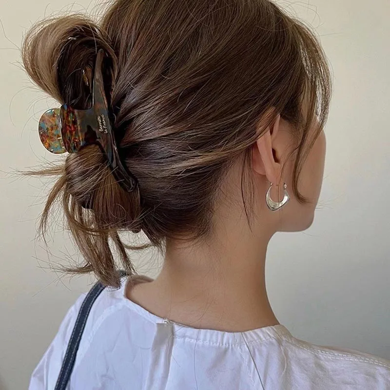 2024 Nový trend zliatiny živice Geometrický klip Claw Clip Rodina Zhromažďovanie retro vlasových klip