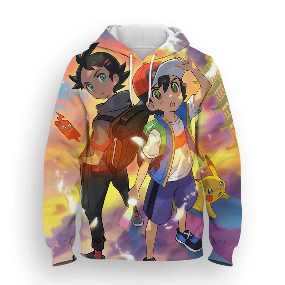 2024 Pokemon 3d tlačiareň mikiny Men ženy Príležitostné mikina mikiny módne streetwear pullover mikina