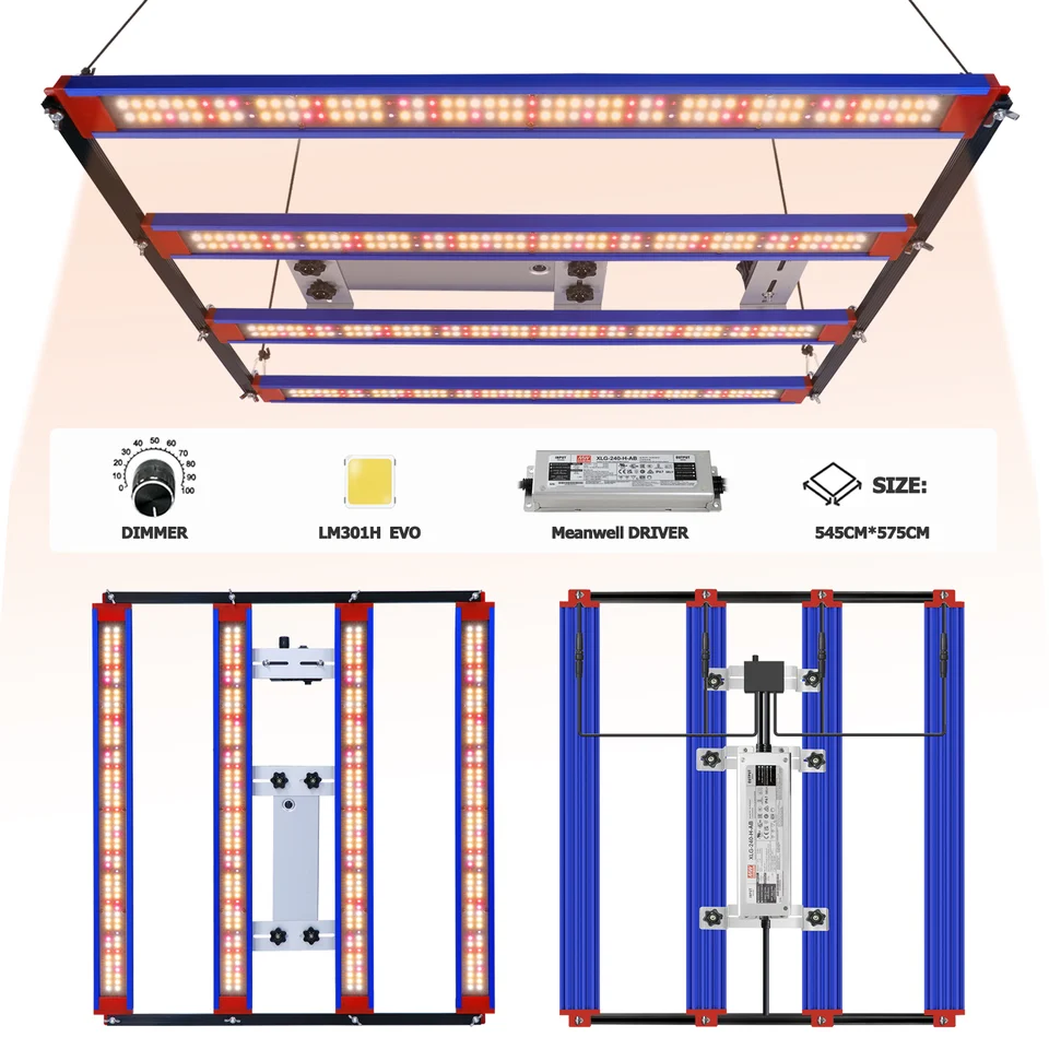 2024 Posledné 240 W 650W Samsung LM301H EVO V5 LED LED GROW Light Bar Opustenie/vypnutie UV žiarovky vnútorné kvetinové semená Hydroponika Rastové svetlá