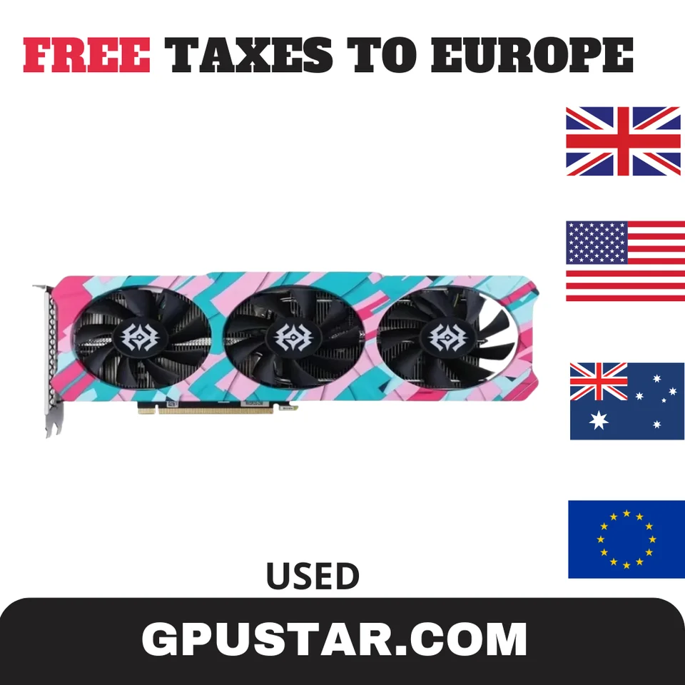 2024 Použité Zotac GeForce RTX 3060 Ti 8GD6 X-Gaming GDDR6 256bit WIKLE CARTS GPU Grafická karta RTX 3060TI 8 GB