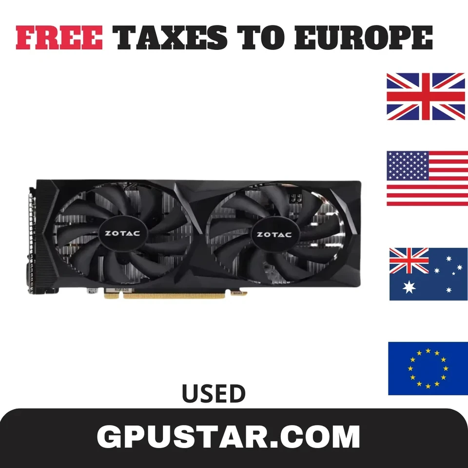 2024 Použité Zotac GTX 1660ti 6GB 1660 Super Gaming Karta
