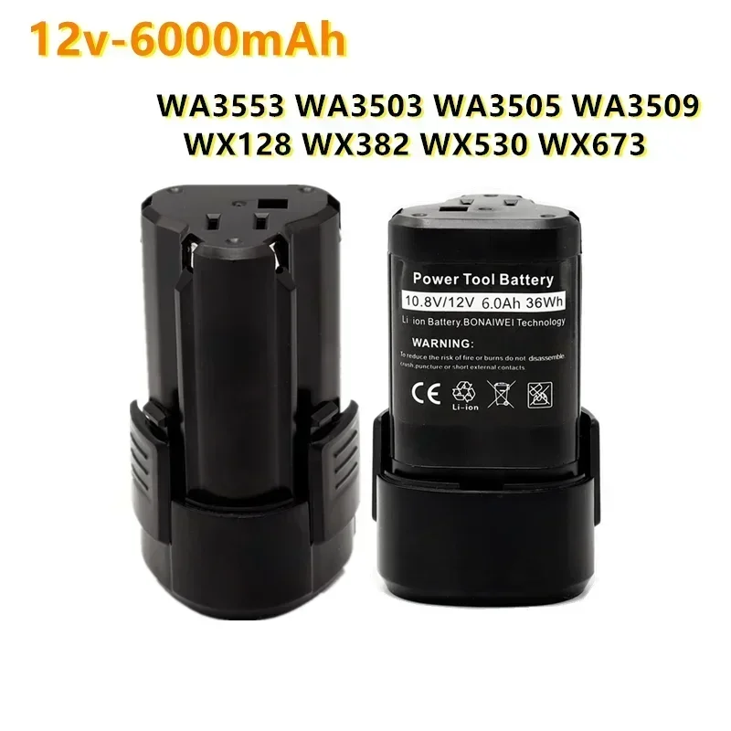 2024 pre WORX WA3505 12V 6000 MAH LI-ION AKKU WA3553 WA3503 WA3505 WA3509 WX128 WX382 WX530 WX673 ERSATZ BATTE L50