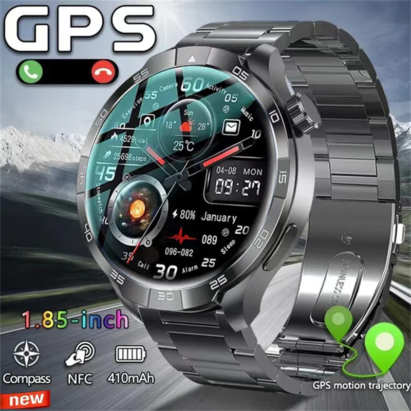 2024 pre Xiaomi Men SmartWatch 1,85-palcový HD Screen Women 500+Prispôsobené vytáčanie GPS NFC Bluetooth Call Outdoor Vojenské inteligentné hodinky