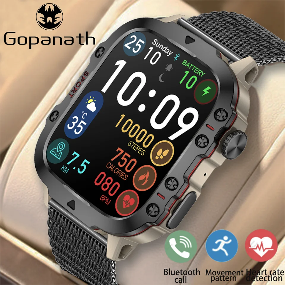 2024 Pánske špeciálne sily Outdoor Adventure SOS Sports Smart Watch 1,96 Vzdialené ｃontrol ｐhoto ai ｖoice Bluetooth ｃall ｓmart hodinky