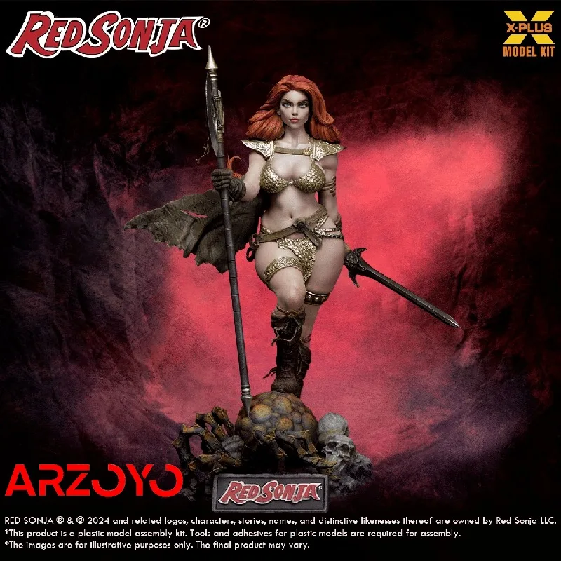 2024 Q4 X-Plus 1/8 Red Sonja Plastic Model Model 27cm Femafing Model Model Hray pre Fans Collection