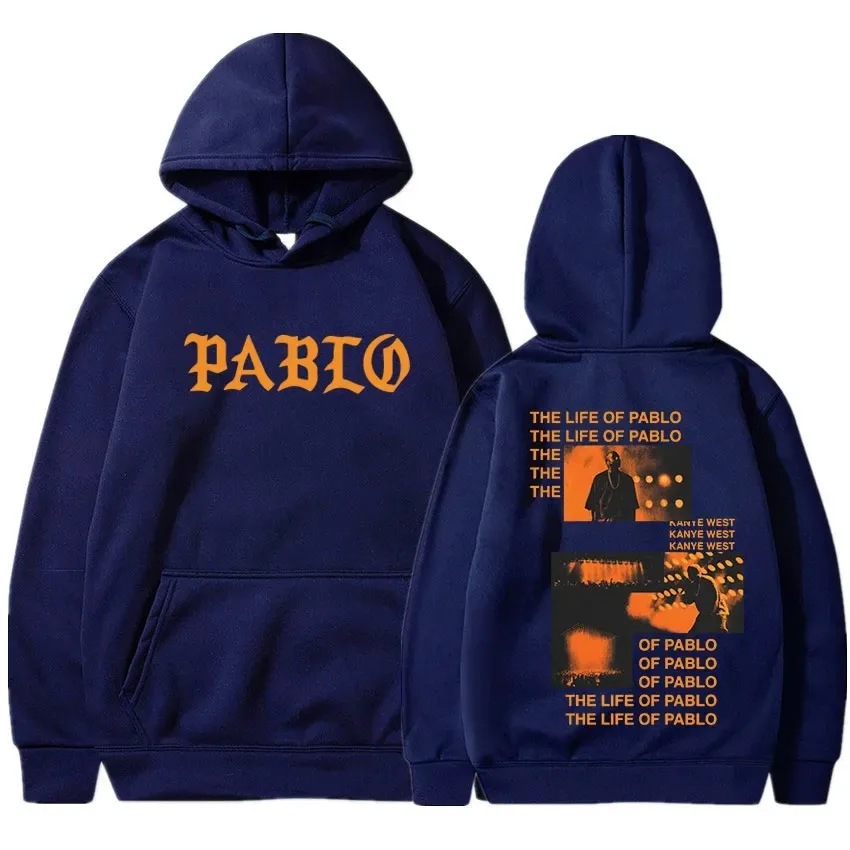 2024 Rapper Kanye West Graphics Print Hoodie The Life of Pablo Music Album mikina mikiny Men Dámske hip hop mikiny streetwear topy