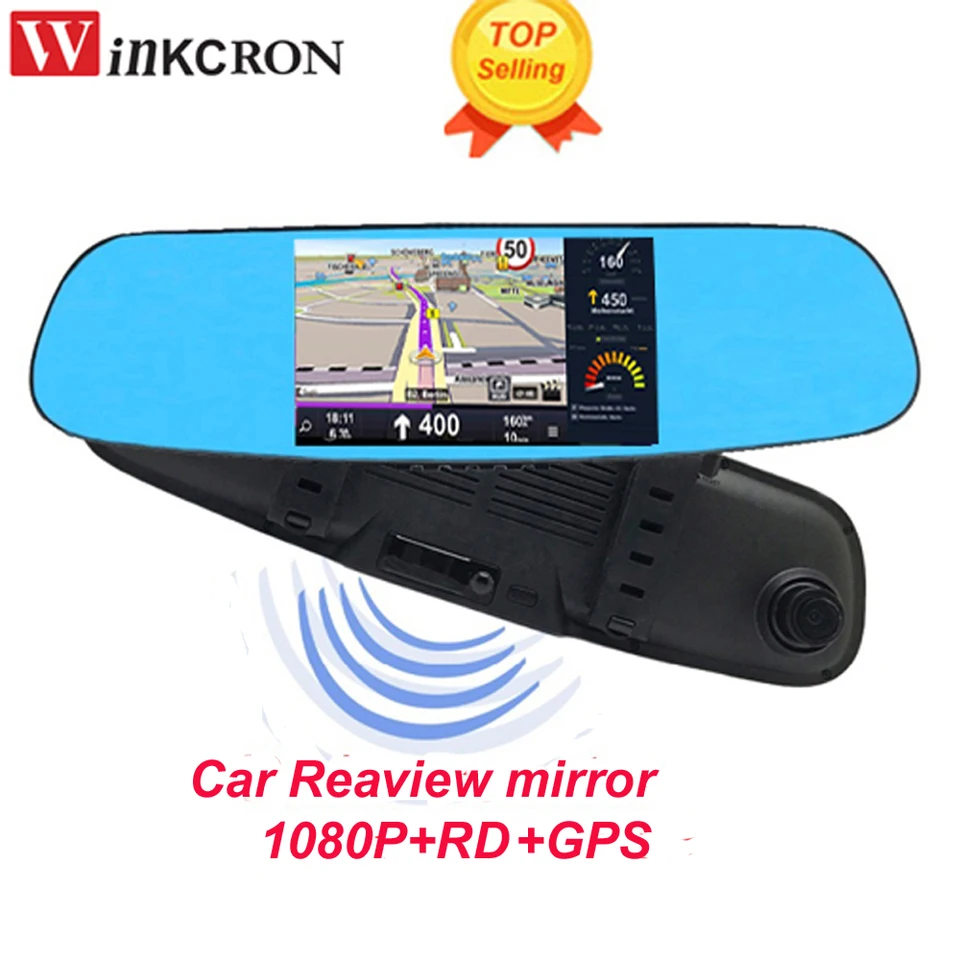 2024 Recorder Car Dash Cam Recorder 3 IN1 RAD Detector Reaview Mirror GPS navigácia Andriod 5 WiFi FHD 1080p DVR DVR Parking Video Recorder