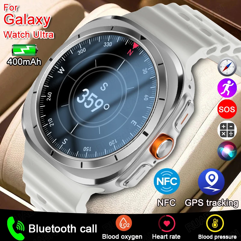 2024 Samrt Watch for Samsung Galaxy Watch 7 Ultra Bluetooth Call GPS Compass NFC Smart Wirstwatch Sports AMOLED IP68 Smartwatch