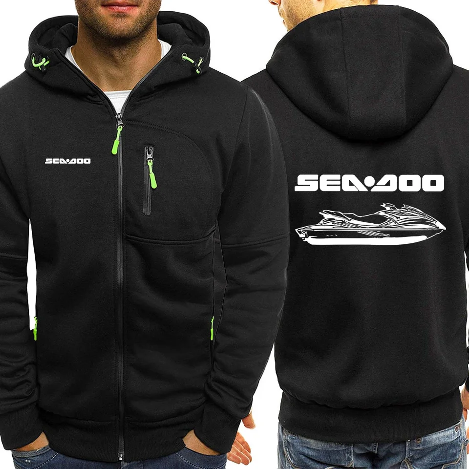 2024 Sea Doo Seadoo Moto Logo tlač Spring jesenné mužské s kapucňou módne kapucňy Príležitostné mikiny na vysokej ulici High Street mikiny
