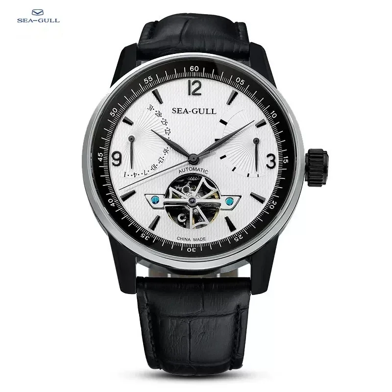 2024 Seagull Men's Watch Automatické mechanické hodinky Business Casy Hollow Flywheel Multifunkčné vytáčanie náramkových hodiniek Reloj 219.327