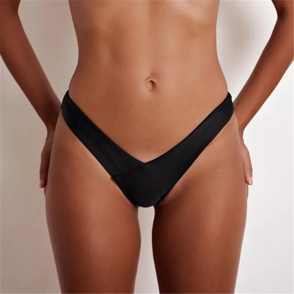 2024 Sexy bikiny spodky brazílske plavky Ženy Driepky tangé s nízkym pásom Plavky Spodné pevné drzé bikiny Bikini Spodné plávajúce kmene