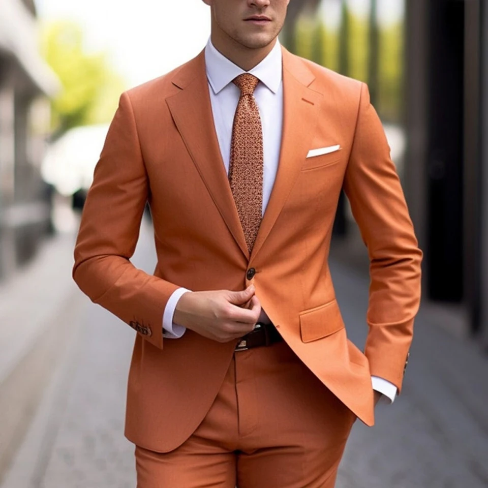 2024 Skinny Suits for Men Single Breast Bunda Pants 2 PCS Sada Chic 2024 Kryt vyrobený kostým Homme Casual Party Mužské oblečenie