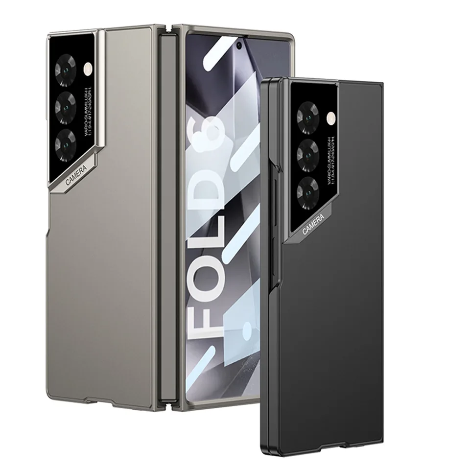 2024 sklo kovových šošoviek + puzdro pre Samsung Galaxy Z Fold 6 Ultrathin Cover Anti-knock luxusné módne puzdrá pre Fold6