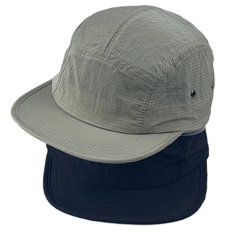 2024 Summer Rýchle suchý nylon 5 panel baseballovej čiapky Gorra Fitness Fugees Men Ženy Kempovanie namontované klobúky Snapback 56-60 cm