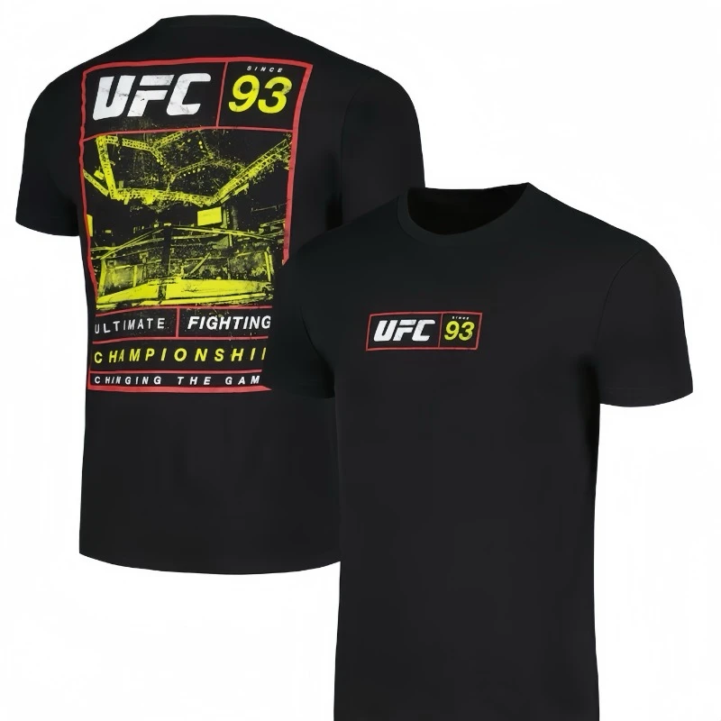 2024 Summer UFC Zmiešané bojové umenia Box Free Combat Bojové umenia Krátke rukávy Muži a ženy Čistá bavlna Tlačená krátka rukáv