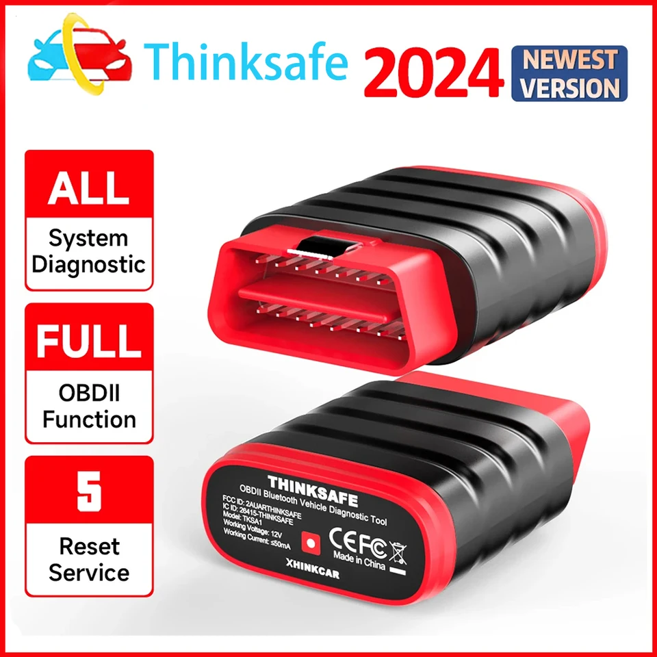 2024 ThinkCar thinkSafe OBD2 Bluetooth Scanner Code Reader Auto Všetky systémové skenovanie 5 Reset OBD 2 Automatické diagnostické nástroje PK ThinkDiag