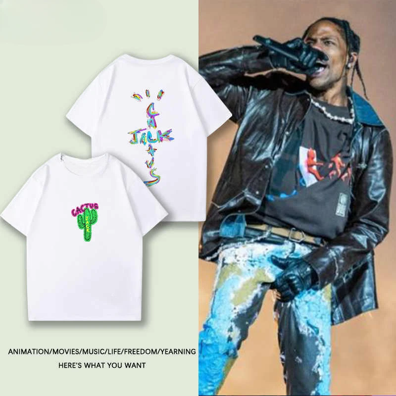 2024 Travis Scott Cactus Jackboys No Loitering krátke rukávy tričko Pánske a dámske voľné bavlnené krátke rukávy Top Trend