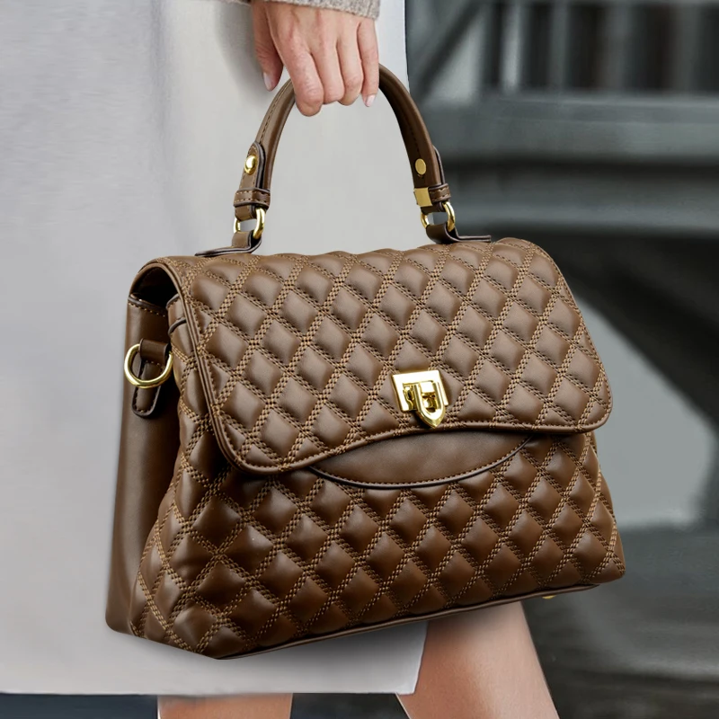 2024 Trendy Vysoko kvalitná mäkká kožená taška Messenger Bag Luxusný dizajnér viacvrstvová dámska kabelka Dámska ramenná kabelka Crossbody Bag