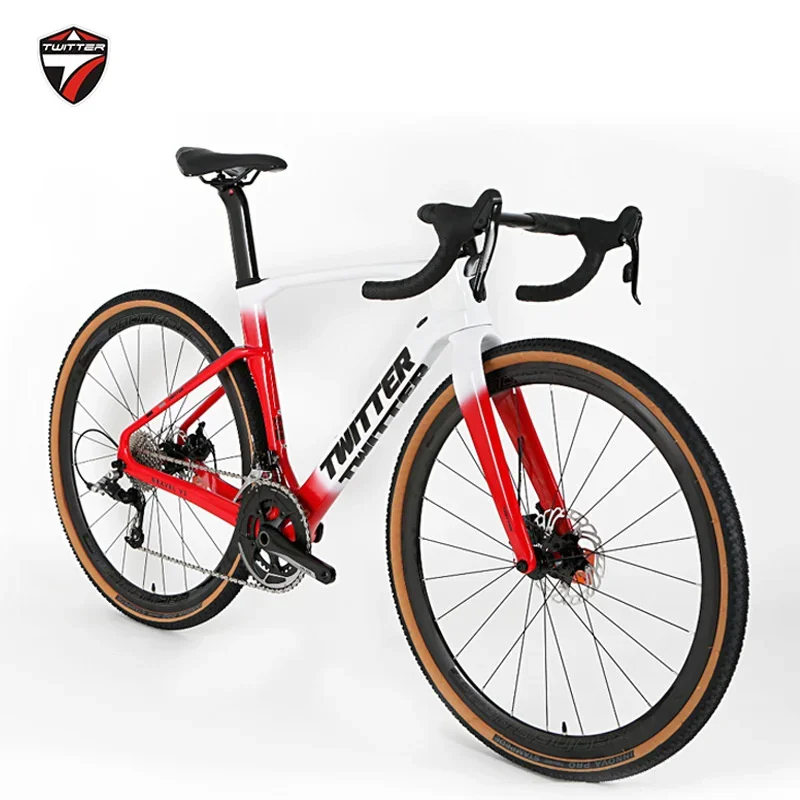 2024 Twitter Gravel V2 RS-24S Interný káblový smerovací olejový kotúčové brzdenie T900Carbon Fiber Road Bycile 700*38c štrk Bike Bikleta