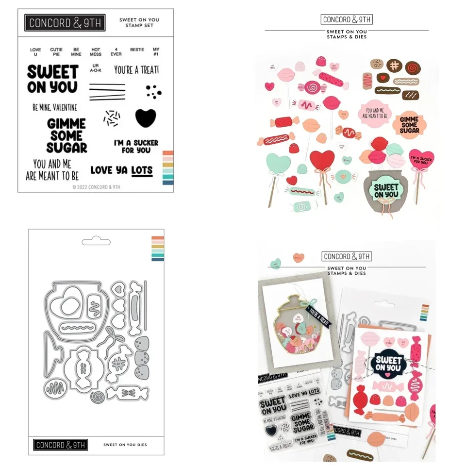 2024 Valentine Love Letter Candy Jar Cutting Dies Clear Stamps Emossed Paper Card DIY Craft Template Dekorácie