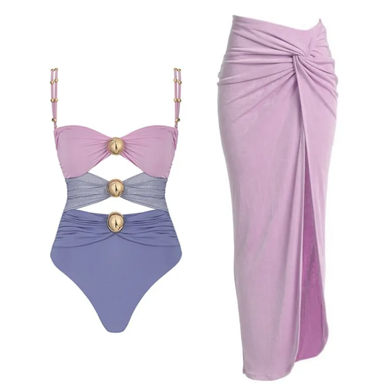 2024 Vysoko kvalitné plavky s jedným kusom Zlaté dolár tlačené push Up Dámske bikiny Set plavky Slimming plaviek plážové oblečenie