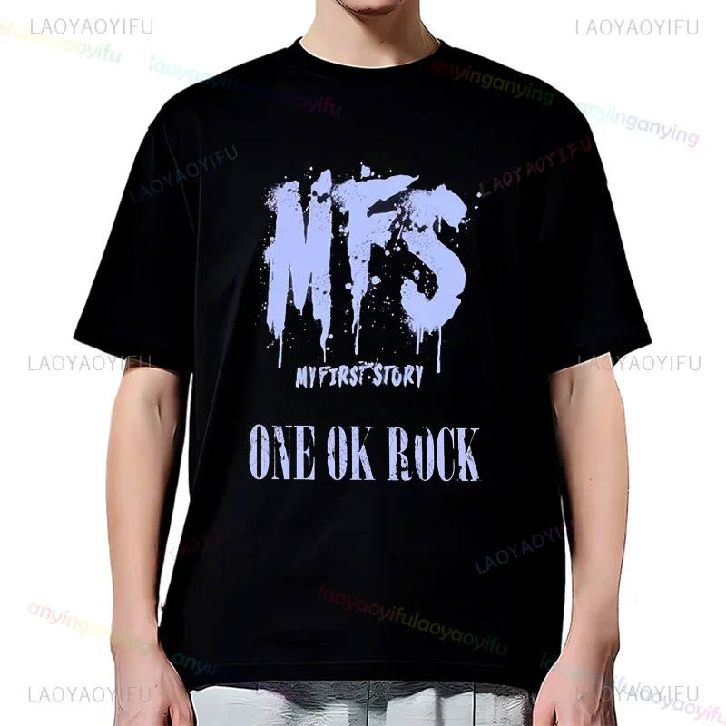 2024 Y2K-One-OK-Rock-Rock Band Grafické tlačené tričká prispôsobené módnym tričkám Streetwear Tops Harajuku Tees for Men Women