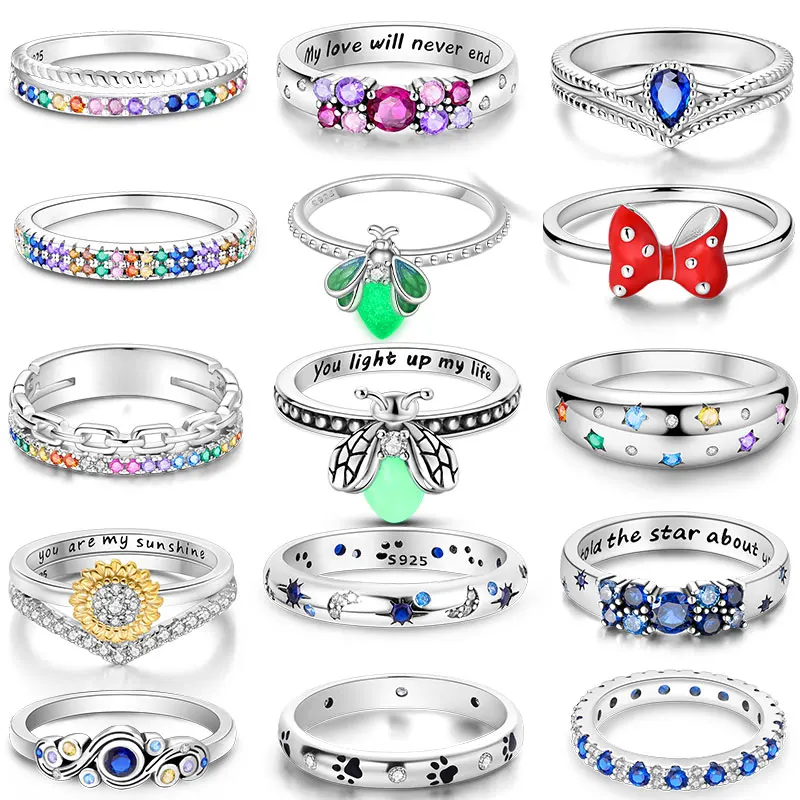 2024 šperkov prsteň 100% 925 Sterling Silver Women zásnubný prsteň výroby šperkov pre ženy ako darček svadobnej hostiny