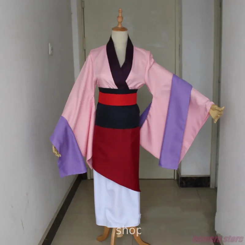 2024 Žena Anime Mulan kostým Dámske deti Čínske kostýmy Hanfu Princess Dress Deluxe Adult Cosplay pre Halloween Party