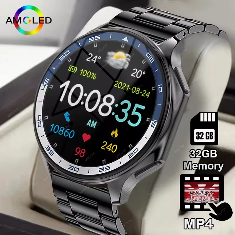 2024Ne pre Huawei Oppo Watch X Smart Watch Men 32 GB Memory AMOLED HD SCRON Bluetooth CALL NFC WELLOPROPLE
