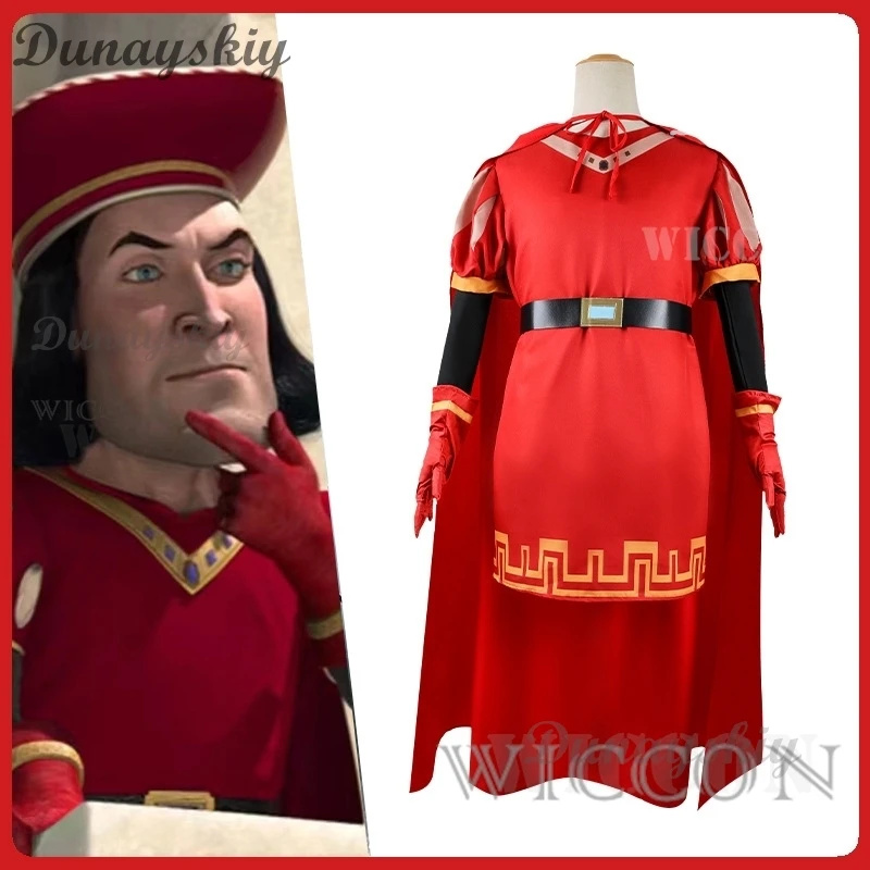 2024NEW Lord Farquaad Cosplay kostýmy pre mužov dospelých pre deti veľkosti Halloween kostýmy Shrek Cosplay role Play pre deti