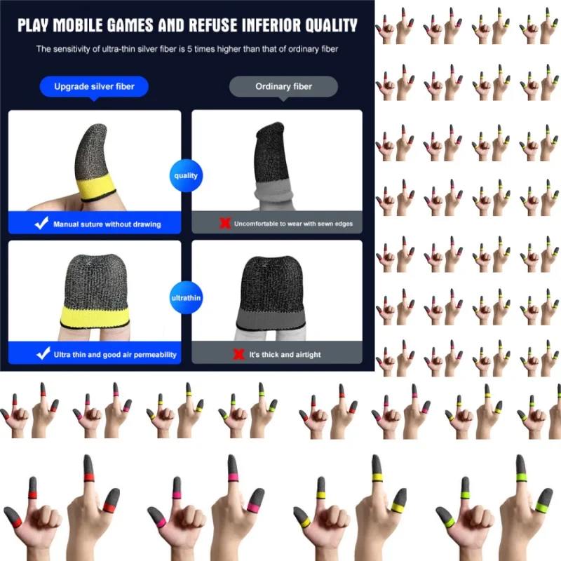 2025 2ks prsty pre hru PUBG Mobile Anti Slip Finger Glove Game Controller Ruckve prstov pre PUBG a česť kráľov