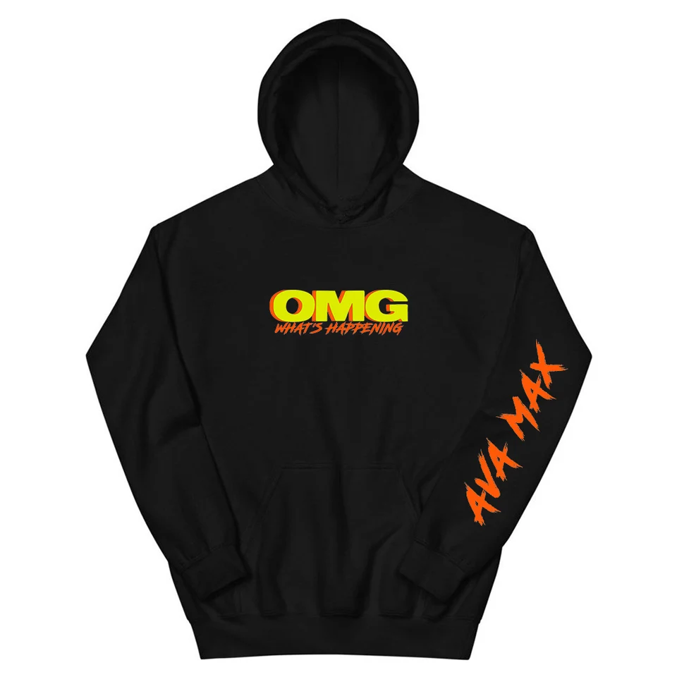 2025 Ava Max OMG Hoodie Čo sa deje Merch Ženy Muži Mikiny chlapec Dievča